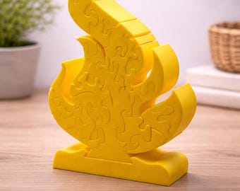 Survivor Inspired Fire Puzzle | 3D Printed Tribal Challenge Game | Small 4.75"x7.5"