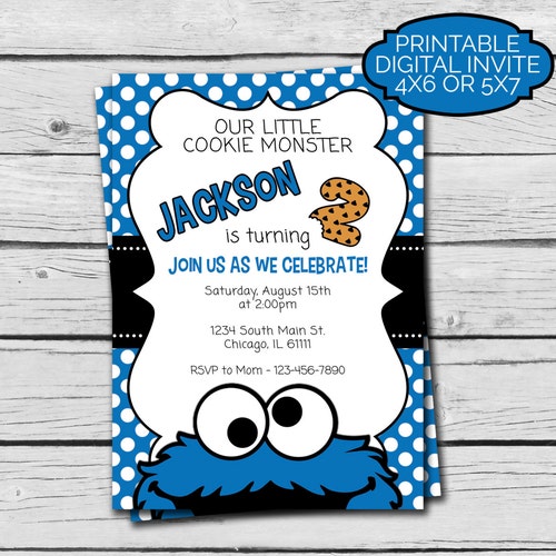 One Tough Cookie Birthday Invitation Digital File Printable | Etsy