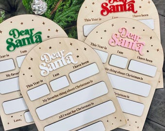 Reusable Christmas Wish List Board: Kids' Letter to Santa Keepsake