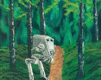Star Wars "Lost Walker" Painting 8" x 10" Art Print