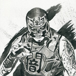 Penta El Zero Miedo Art Print, 8&quot; x 10&quot; Art Print, AEW, Pentagon Jr, AAA, WWE