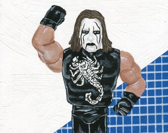 Sting 'Crow' Art Print, Wrestling Legend Illustration (8x10)