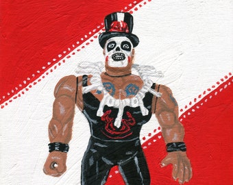 Papa Shango Hasbro Painting 8" x 10" Art print, wwe, wwf