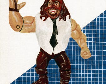 Mankind Mick Foley WWE "Hasbro" Painting 8" x 10" Art print