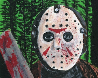 Friday The 13th Jason Voorhees Art Print 8" x 10"