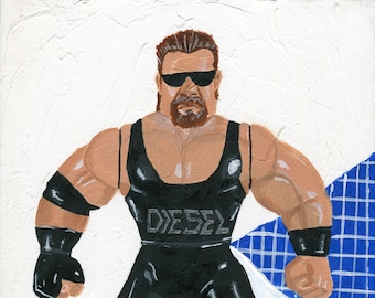 Kevin Nash Diesel Hasbro Painting 8" x 10" Art print, wwe, wcw, wwf