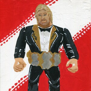 Million Dollar Man Ted Dibaise WWF Hasbro Painting 8&quot; x 10&quot; Art print