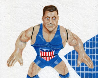 Kurt Angle WWE Hasbro Painting 8" x 10" Art print