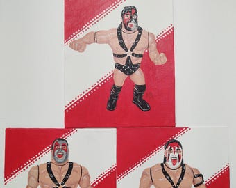 Ax, Smash and Crush Demolition WWF Hasbro Toy Painting 8" x 10" Art print WWE