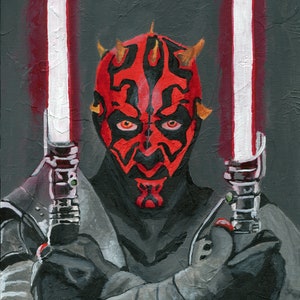 Star Wars Darth Maul Painting 8&quot; x 10&quot; Art print