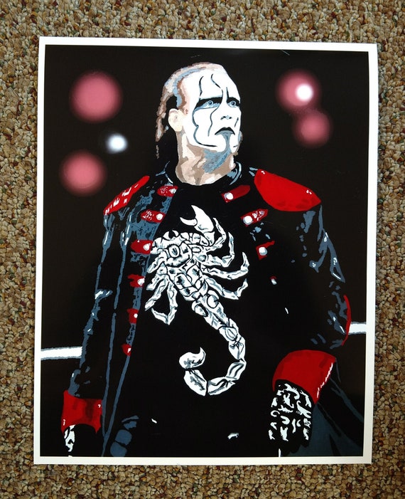 Sting 'the Icon' Art Print, Wrestling Legend, WWE WCW - Etsy