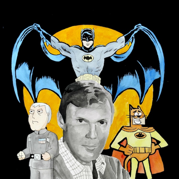 Adam West watercolor painting 8" x 10" Photo Print