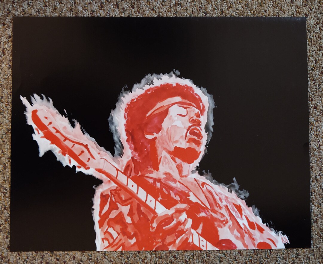 Jimi Hendrix Art Print 8 X 10 Photo Print Fine Etsy