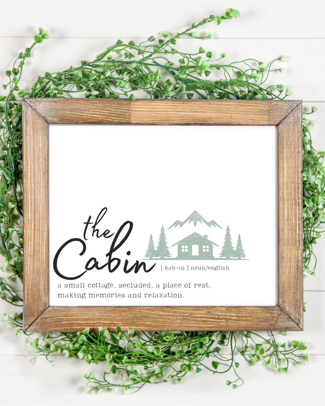 Printable Cabin Definition Print Minimalist Decor Wanderlust Etsy