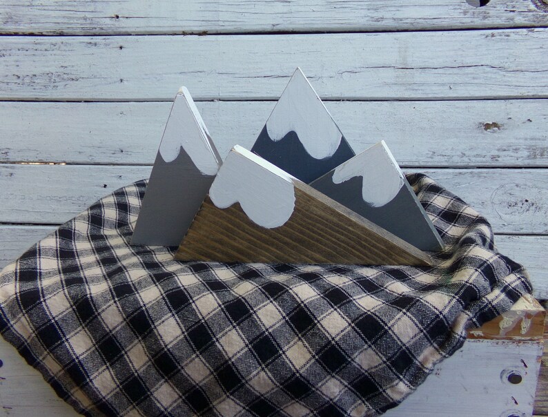 Rustic Mountains Set Woodland Nursery Decor Rustic Nursery Sign Camping Themed Wood Sign Adventure Awaits Hiking Decor Log Cabin Decor
