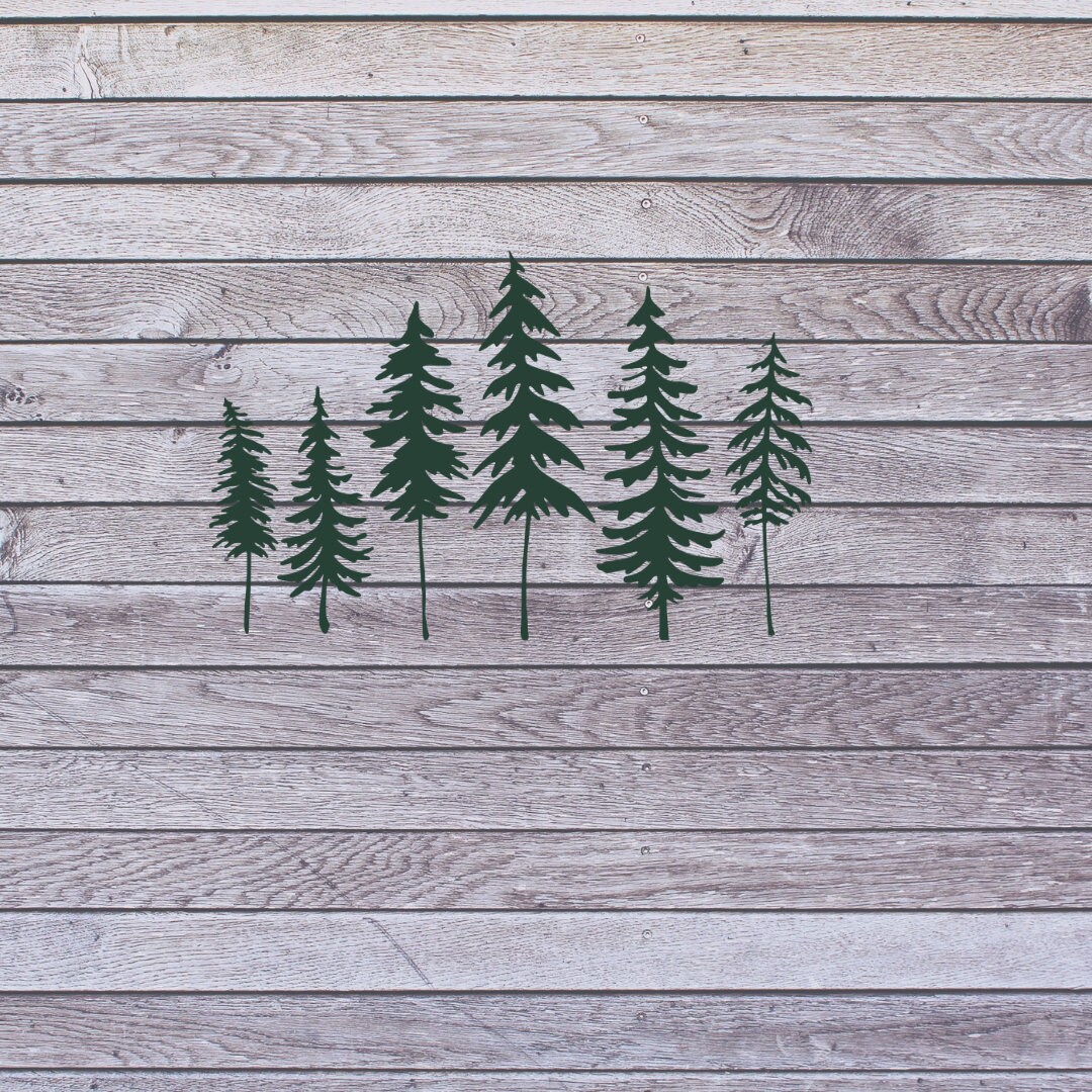 Pine Tree Vinyl Decal Car Window Decal Travel Mug Decal Etsy