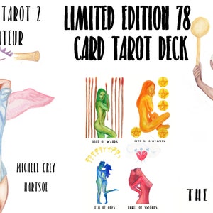 Pu&ograve; includere: Un mazzo di tarocchi da 78 carte in edizione limitata con illustrazioni ad acquerello. Le carte presentano una variet&agrave; di immagini, tra cui una donna con le ali, un uomo con la barba e vari simboli. Il mazzo &egrave; intitolato "Tempress Tarot 2 Provocateur" ed &egrave; di Michele Grey Hartsol.