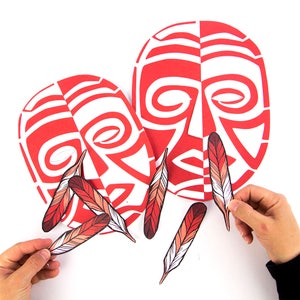 Mask making activity, Paper carnival masks, Shaman mask image 5