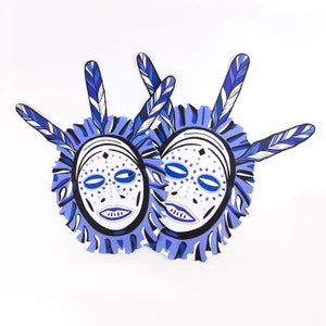 Gruselige Ritualmaske, Stammesschamane Papiermaske Bastelaktivität