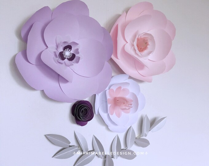 Paper Flowers Wall Decor Mi Prima Belle Lavender Paper Flowers Wall Decor Baby Girl Nursery Kid Bedroom