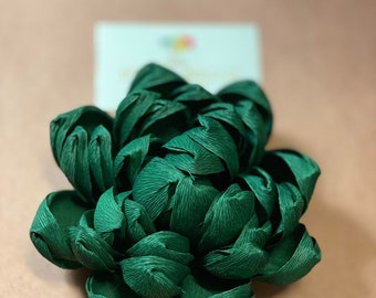 Paper succulent wall decor, crepe paper flowers xmas tree succulent, paper plant gift, 3D paper art decor