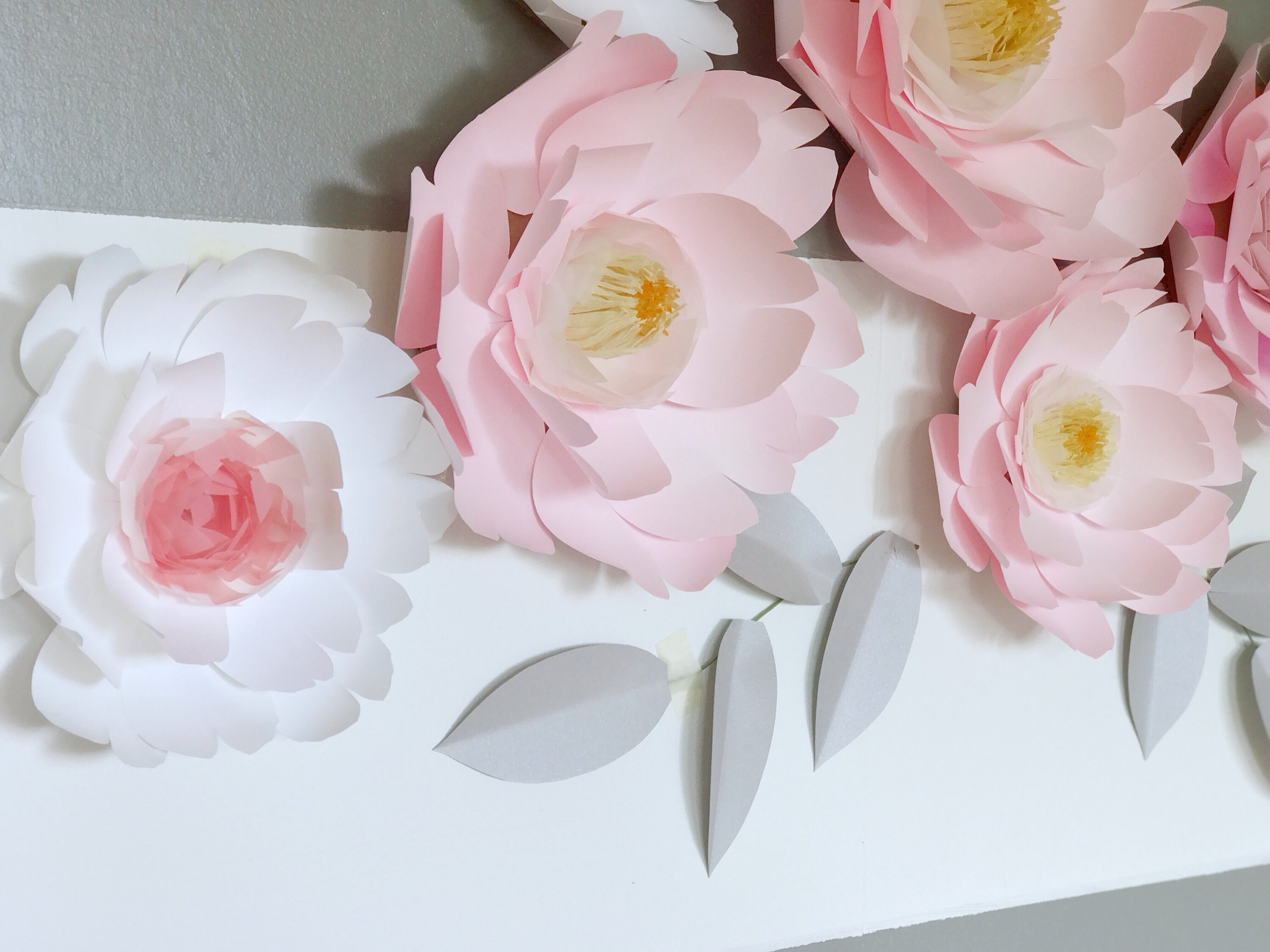 peony paper flowers wall decor baby nursery pink peony flower decor