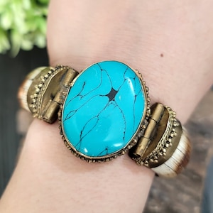Turquoise bone bracelet,Camel bone bangle,Blue Turquoise bracelet,Kuchi bracelet,Bone jewelry,Afghan bracelet,Kuchi bracelet,Gypsy bracelet