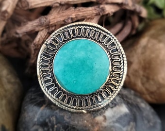 Green agate ring,Afghan ring,Gypsy ring,Green jewelry,Kuchi ring,Agate jewelry,Tribal ring,Banjara ring