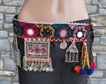 Silver tone Tribal belt,Tribal coin belt,Ethnic belts,Afghan jewelry,Turkmen belt,Afghan kuchi belt,Gypsy belt,Banjara belt,Belly dance belt