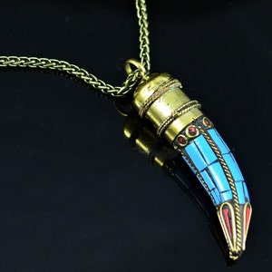 Nepali necklace,Dagger shape Turquoise Pendant,Tibetan pendant,Turquoise lockets,Nepali jewelry,Tibetan jewelry,Locket,Charms,FREE SHIPPING