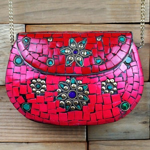 Beautiful clutch,Metal clutch,India inspired metal Kuchi clutch ,Formal purse,metal clutch,Formal clutch,Handbags,Afghan handmade
