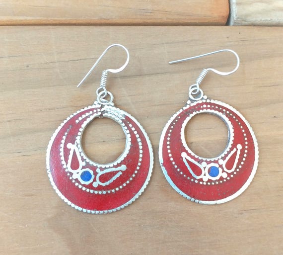 Tibetan earring,Lapis earring,Turquoise earring,C… - image 5