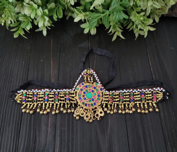 Gold Tone Tribal Forehead Band,Belly Dance Jewelr… - image 5