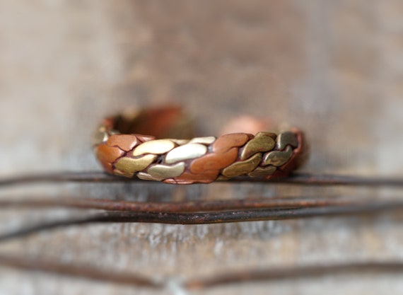 Twisted wire ring,Stackable ring,Tibetan ring,Vin… - image 4