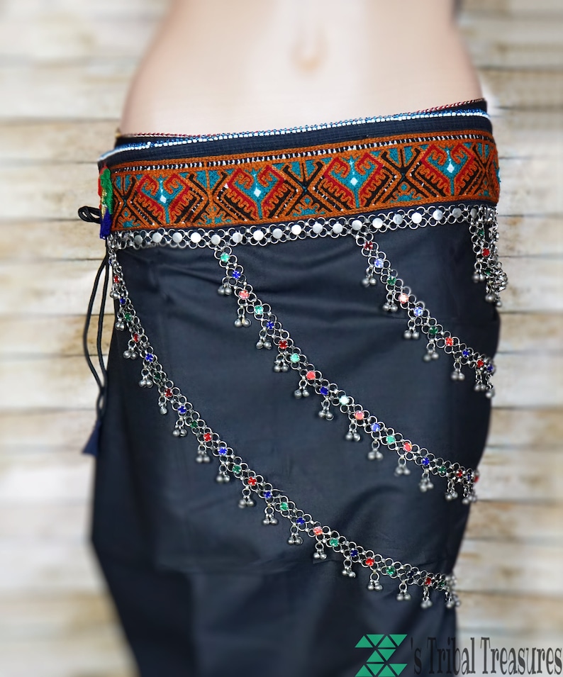 Chains kuchi belt,Turkmen belt,Afghan kuchi belt,Gypsy belt,Banjara belt,Belly dance belt,Silver tone Tribal belt,Ethnic belt,Afghan jewelry