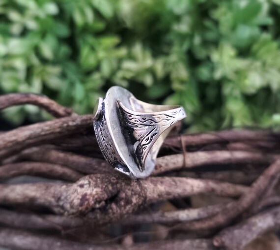 Green agate ring,Afghan ring,Gypsy ring,Kuchi rin… - image 5