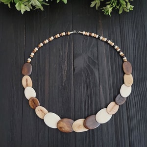 Camel Bone tribal necklace,Bone beaded necklace,Camel bone jewelry,Brown beads necklace,Tribal necklace,Handmade necklace