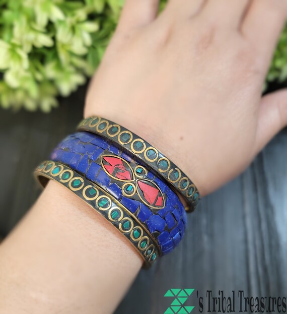 Stackable bangles,Tibetan bangles, Kada bangles,T… - image 3