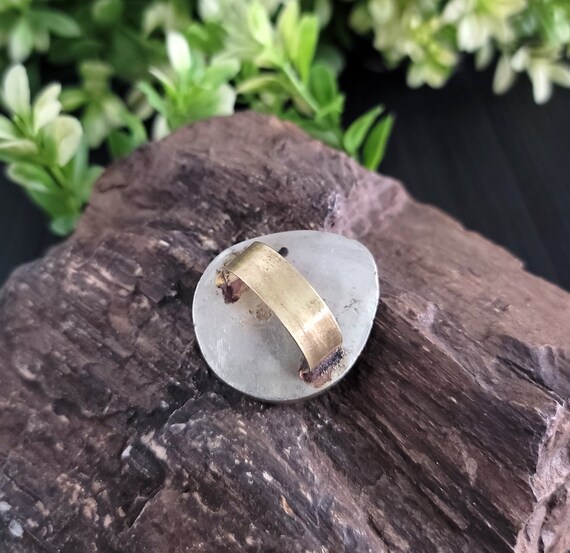 Large turquoise teardrop shape stone ring,Afghan … - image 2