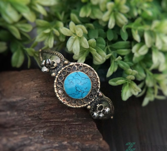 Turquoise kuchi cuff bracelet,Spring bracelet,Afg… - image 4