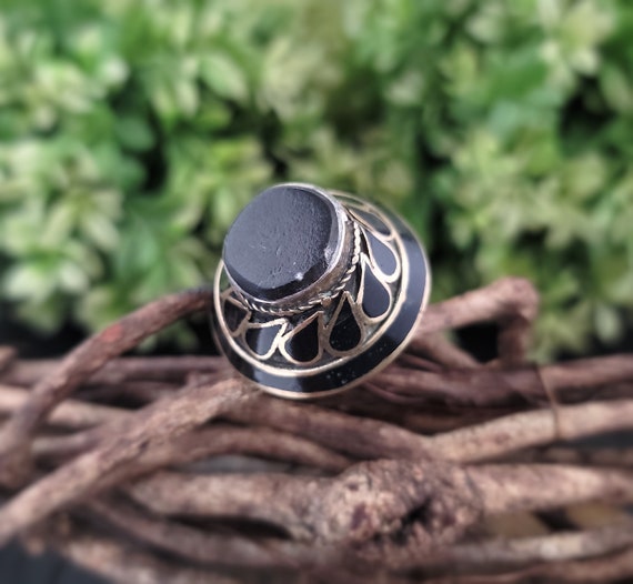 Kuchi onyx dome ring,Tribal ring,Gypsy ring,Afgha… - image 6