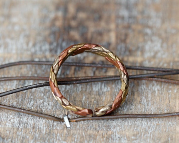 Twisted wire ring,Stackable ring,Tibetan ring,Vin… - image 5