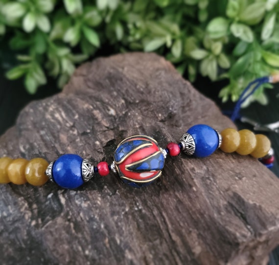 Tibetan beaded necklace,Lapis necklace,Lapis bead… - image 9