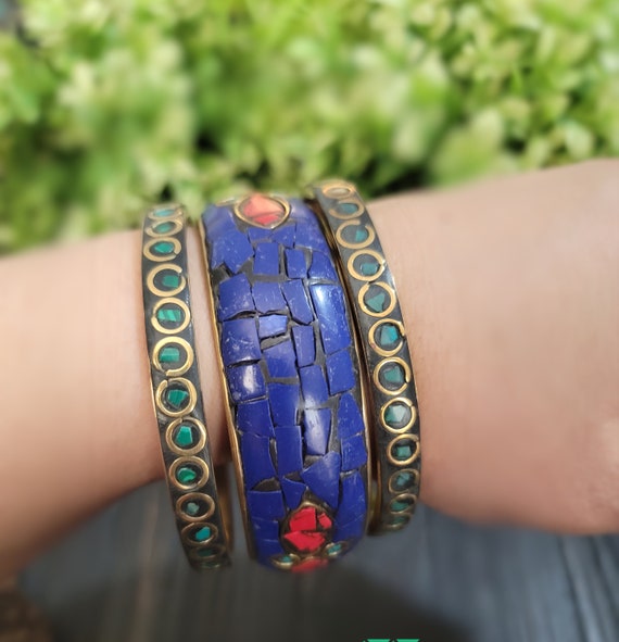 Stackable bangles,Tibetan bangles, Kada bangles,T… - image 6