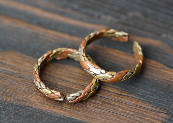 Twisted wire ring,Stackable ring,Tibetan ring,Vin… - image 2