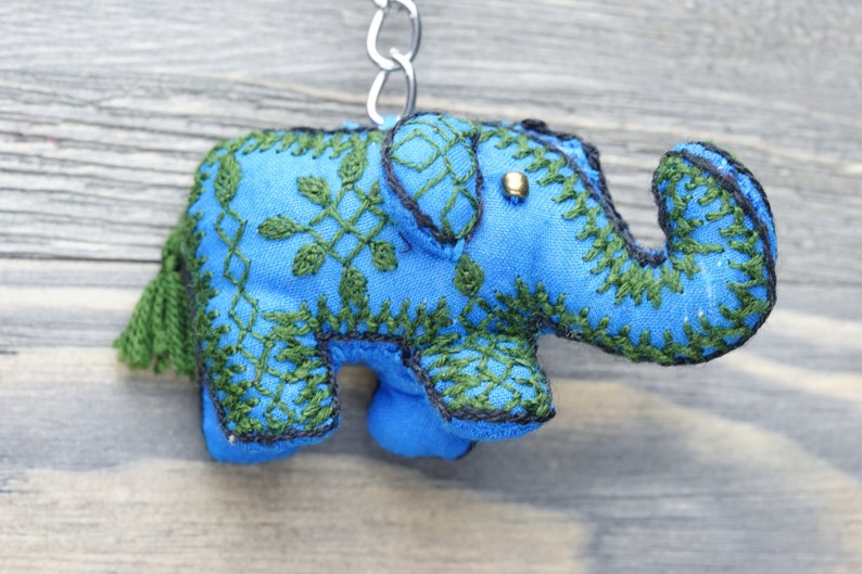stuffed elephant keychain