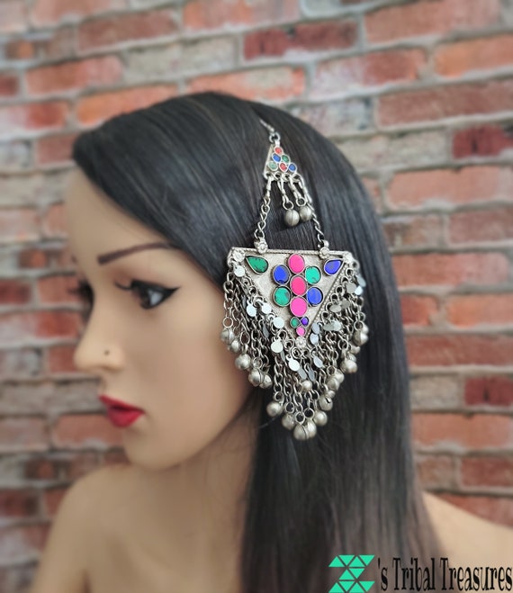 Silver Kuchi Jhoomer,Belly dance accessories,Math… - image 4