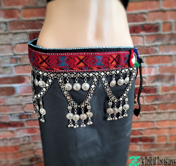 Tribal coin belt,Ethnic belts,Afghan jewelry,Turk… - image 1