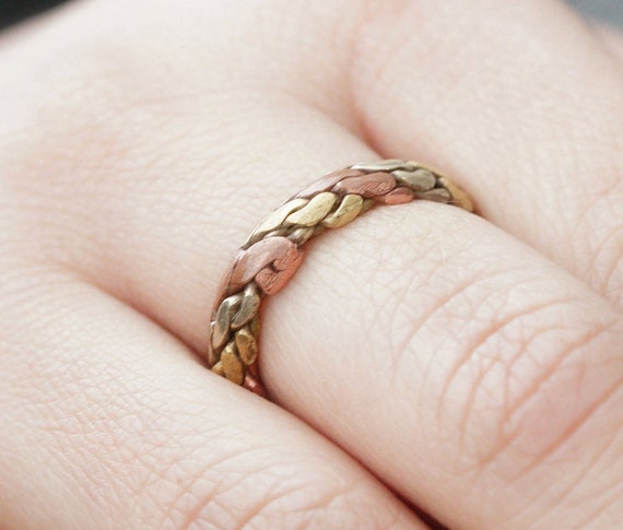 Twisted wire ring,Stackable ring,Tibetan ring,Vin… - image 7