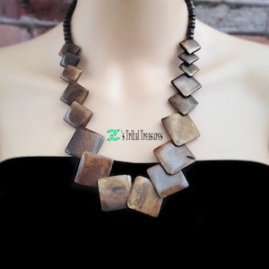 Camel Bone tribal necklace,Bone beaded necklace,Camel bone jewelry,Brown beads necklace,Tribal necklace,Handmade necklace